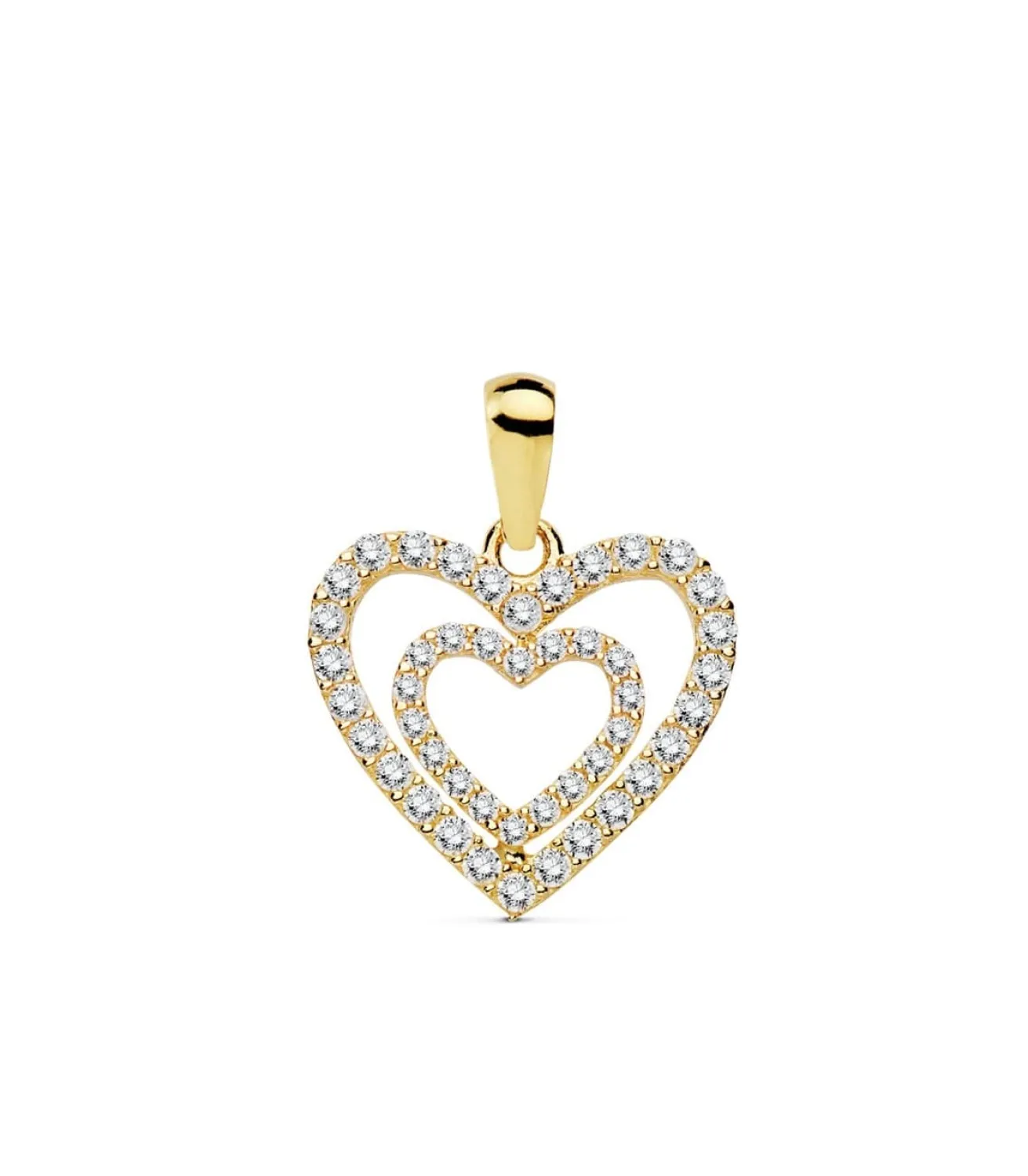 Colgante Love Heart Oro Amarillo 18K Circonitas<Alda Joyeros Cheap