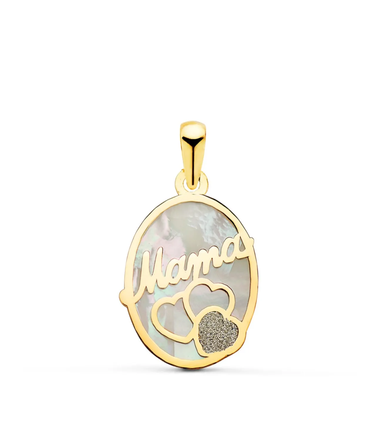 Colgante Mama Polvo De Diamante Oro 18K Oval<Alda Joyeros New