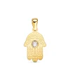 Colgante Mano De Fatima Circonita Oro 18 K 15 Mm<Alda Joyeros Hot
