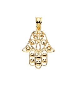 Colgante Mano De Fatima Hamsa Oro 18K 27 Mm<Alda Joyeros Store