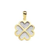 Colgante Mujer Silvia Oro Bicolor 18K Trebol 16 Mm<Alda Joyeros Hot
