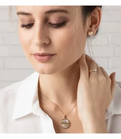 Colgante Nacar Mama Corazon Oro Amarillo 18K 20Mm<Alda Joyeros Discount