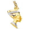 Colgante Nefertiti Oro Bicolor 18K Perfil 30 Mm<Alda Joyeros Online