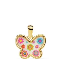 Colgante Niña Aloha Oro 18K Mariposa 14Mm<Alda Joyeros New