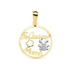 Colgante Redondo Mama Oro Bicolor 18K Silueta Niña<Alda Joyeros Cheap