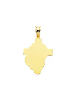 Colgante Rostro Cristo Cruz Oro 18K 30 Mm<Alda Joyeros Sale