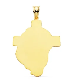 Colgante Rostro Cristo Cruz Oro 18K 40Mm<Alda Joyeros Outlet