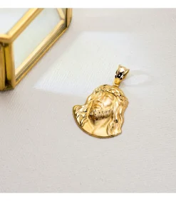 Colgante Rostro De Cristo Oro 18K 27Mm<Alda Joyeros Best Sale