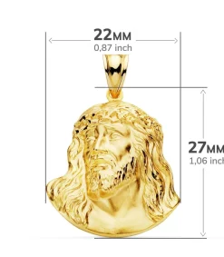 Colgante Rostro De Cristo Oro 18K 27Mm<Alda Joyeros Best Sale