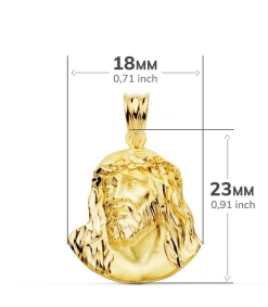Colgante Rostro De Cristo Oro 18K 23Mm<Alda Joyeros New
