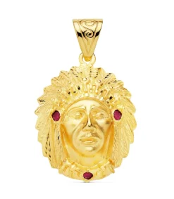 Colgante Rostro Indio Oro Amarillo 18K<Alda Joyeros Sale