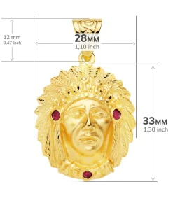 Colgante Rostro Indio Oro Amarillo 18K<Alda Joyeros Sale