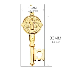 Colgante San Benito Monje Llave Oro 18K<Alda Joyeros Flash Sale