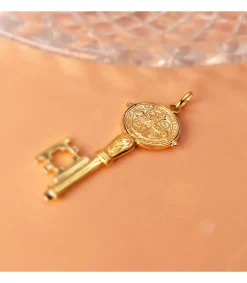 Colgante San Benito Monje Llave Oro 18K<Alda Joyeros Flash Sale