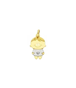 Colgante Silueta Nino Oro Bicolor 18K<Alda Joyeros Best