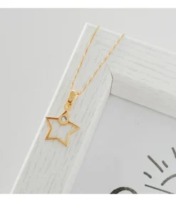 Colgante Space Oro Amarillo 18K Estrella Line 12Mm<Alda Joyeros Cheap