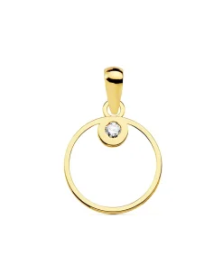 Colgante Space Oro Amarillo 18K Circulo Line 12Mm<Alda Joyeros Outlet