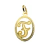 Colgante Tallado Letra F Oro Amarillo 18 K 18Mm<Alda Joyeros Clearance