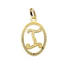Colgante Tallado Letra I Oro Amarillo18 K<Alda Joyeros Shop