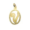 Colgante Tallado Letra V Oro Amarillo 18 K 18Mm<Alda Joyeros Fashion