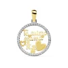 Colgante "Te Quiero Mama" Oro Bicolor 18K Nino-Niña 16Mm<Alda Joyeros Flash Sale