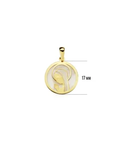 Colgante Virgen Niña 18 Ktes 17 Mm.<Alda Joyeros Online