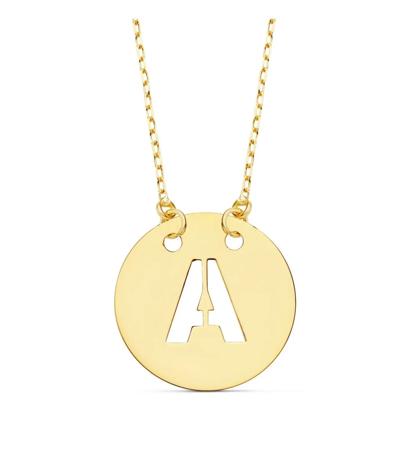 Collar Letra A Inicial Oro Amarillo 18K 42Cm<Alda Joyeros Online