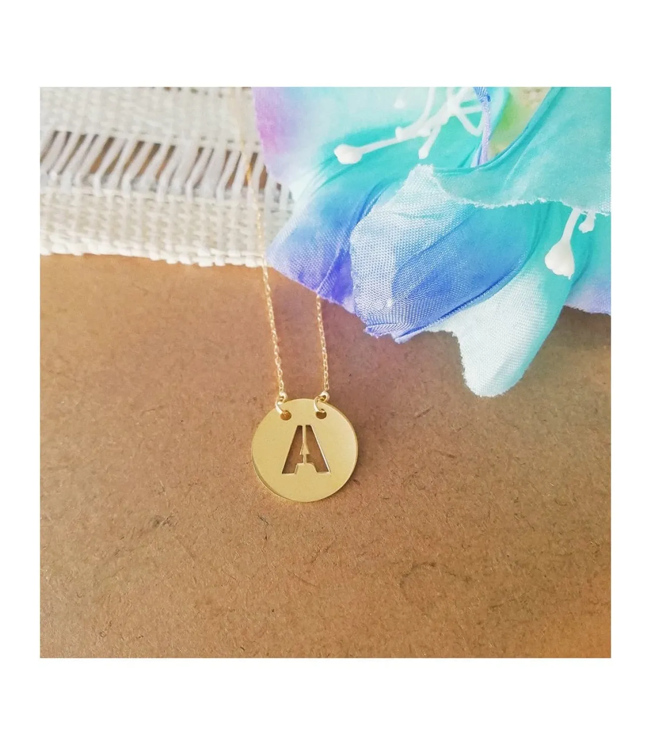 Collar Letra A Inicial Oro Amarillo 18K 42Cm<Alda Joyeros Online