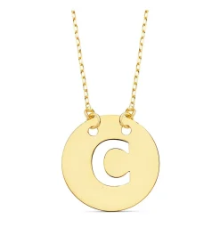 Collar Letra C Inicial Oro Amarillo 18K 42Cm<Alda Joyeros Flash Sale