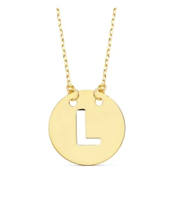 Collar Letra L Inicial Oro Amarillo 18K 42Cm<Alda Joyeros Cheap