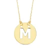 Collar Letra M Inicial Oro Amarillo 18K 42Cm<Alda Joyeros Cheap
