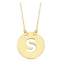 Collar Letra S Inicial Oro Amarillo 18K 42Cm<Alda Joyeros Cheap