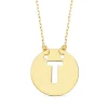 Collar Letra T Inicial Oro Amarillo 18K 42Cm<Alda Joyeros Hot