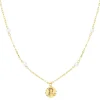 Collar Medalla Virgen Niña Perlas Oro 18K 40Cm<Alda Joyeros Flash Sale