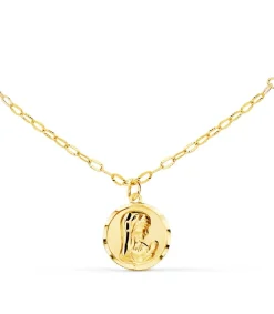 Collar Medalla Virgen Niña Perlas Oro 18K 40Cm<Alda Joyeros Flash Sale