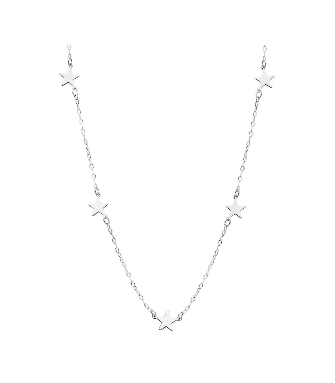 Collar Mujer 5 Stars Oro Blanco 18K 42 Cm<Alda Joyeros Clearance