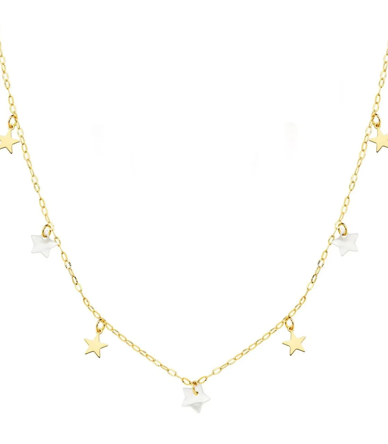 Collar Mujer Estrellitas Nacar Oro Amarillo 18K 40 Cm<Alda Joyeros Cheap