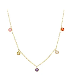 Collar Mujer Mix Color Drops Oro 18K 45 Cm<Alda Joyeros Online