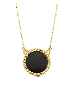 Collar Mujer Oro 18K Black Caviar Dot<Alda Joyeros Online