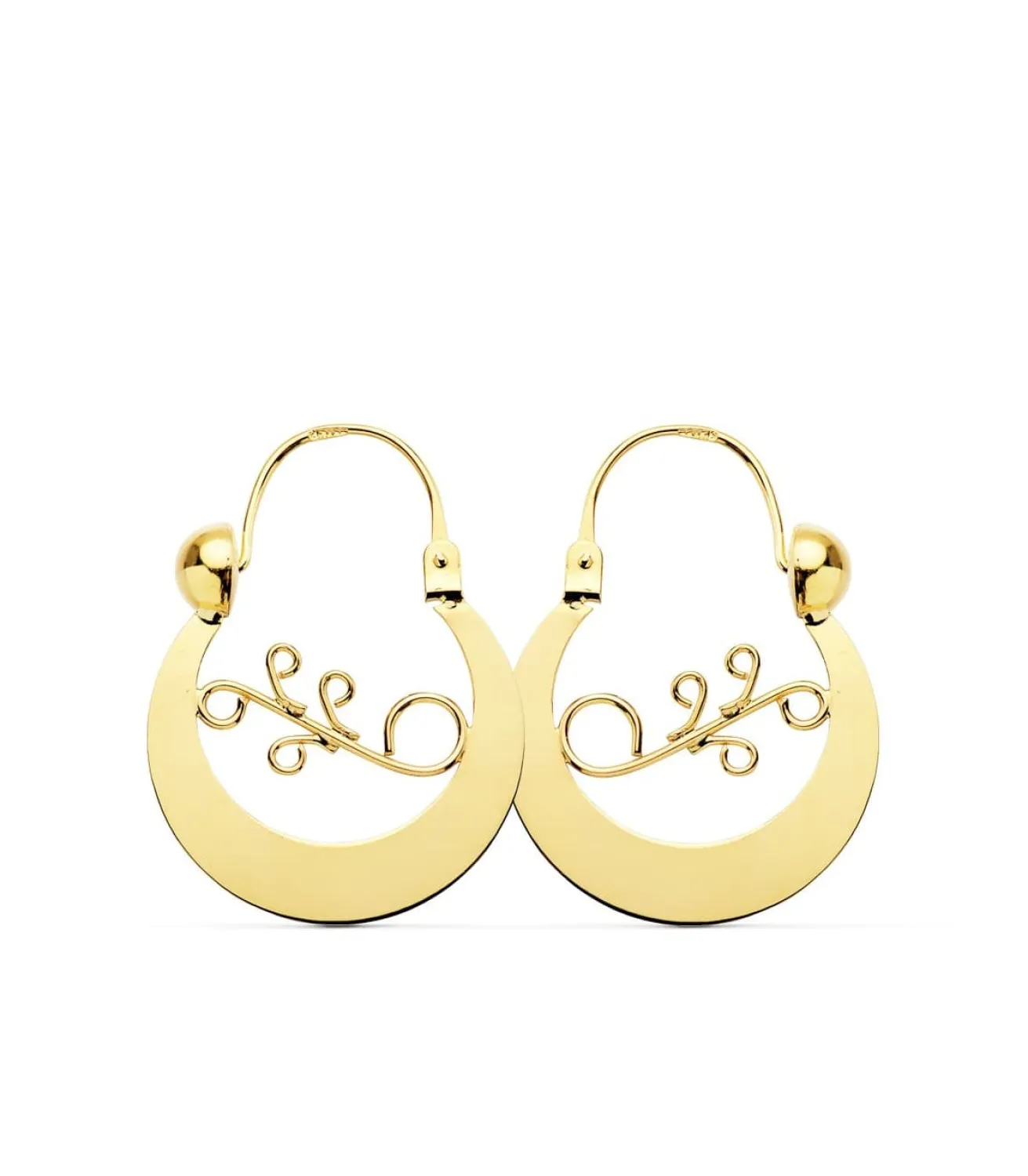Criollas Canarias Oro Amarillo 18 K 24 Mm<Alda Joyeros Cheap