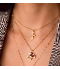 Cruz Bolitas Oro Amarillo 18K 19Mm<Alda Joyeros Best