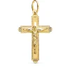 Cruz Calada Con Cristo Oro Amarillo 18 K<Alda Joyeros Shop