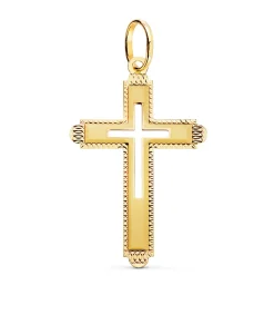 Cruz Calada Oro Amarillo 18 K<Alda Joyeros Hot