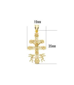 Cruz Caravaca Filigrana Oro 18K 35Mm<Alda Joyeros Online