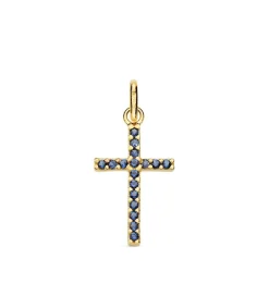 Cruz Circonitas Azules 18 Ktes<Alda Joyeros Best