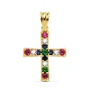 Cruz Circonitas Colores Oro Amarillo 18K<Alda Joyeros Hot
