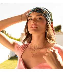 Cruz Circonitas Rosas 18 Ktes<Alda Joyeros Store