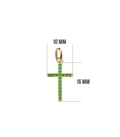 Cruz Circonitas Verdes 18 Ktes<Alda Joyeros Clearance
