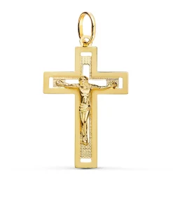Cruz Con Cristo Oro 18 K Rectangular Calada<Alda Joyeros Cheap