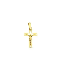Cruz Cristo Calada 18 Ktes<Alda Joyeros Shop